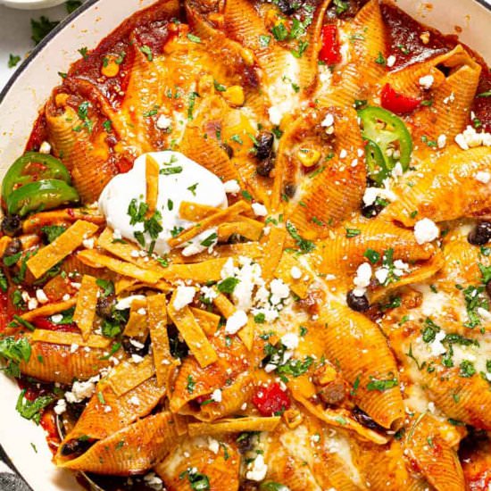 MEXICAN STUFFED SHELLS - Recipe photo by Midwest Foodie