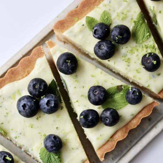 Lime, Mint, & White Chocolate Tart - Recipe photo by wildreverie_byamanda