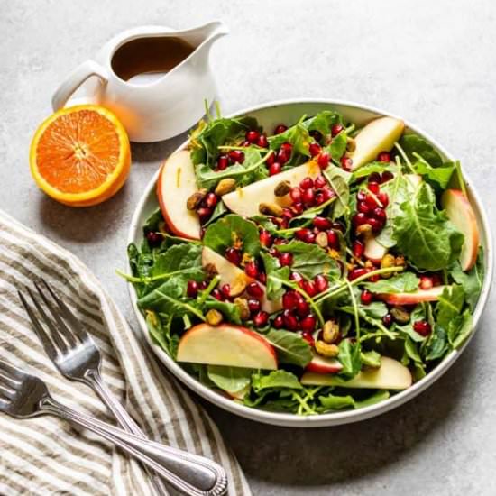 Kale and Apple Salad Maple Dressing - Recipe photo by Seasonal Cravings