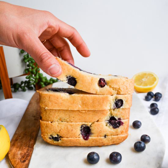 One-Bowl Blueberry Lemon Loaf - Recipe photo by earthly provisions