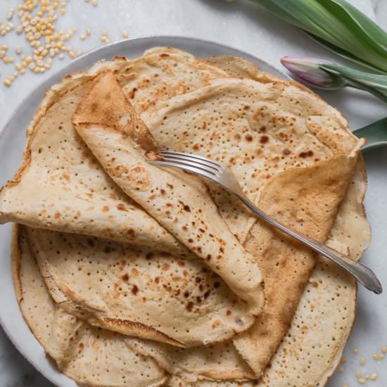 Vegan gluten-free pancakes - Recipe photo by veggi.es