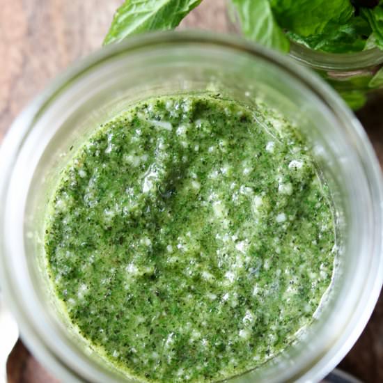 Mint Pesto - Recipe photo by LifesLittleSweets