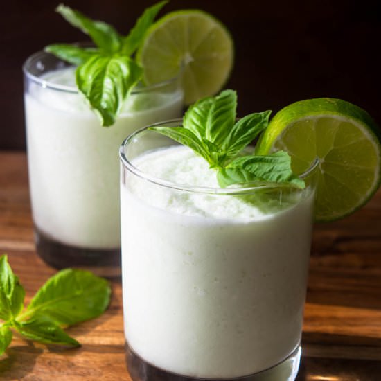 Boozy Basil Brazilian Lemonade - Recipe photo by JawnsICooked