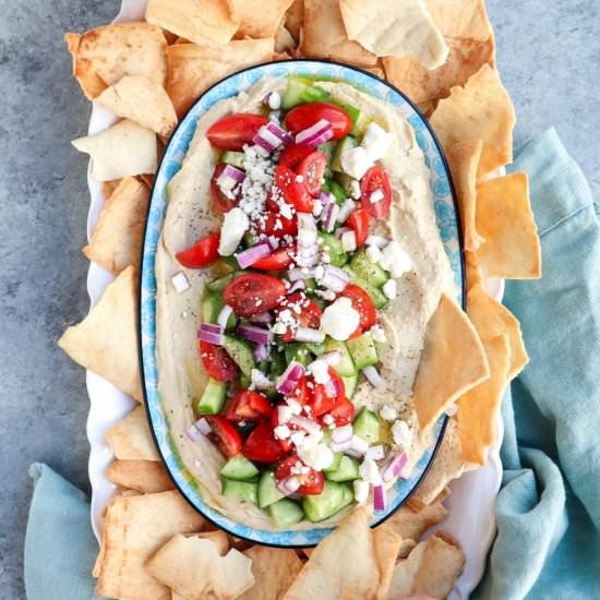 loaded hummus - Recipe photo by Caits Plate