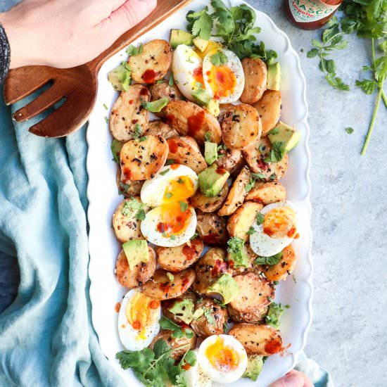crispy everything bagel potatoes - Recipe photo by Caits Plate