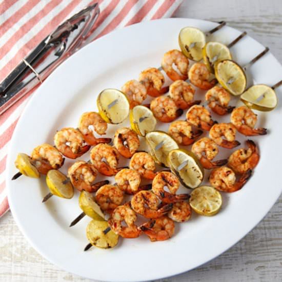 Grilled Chili Lime Shrimp Kabobs - Recipe photo by Tastefulventure