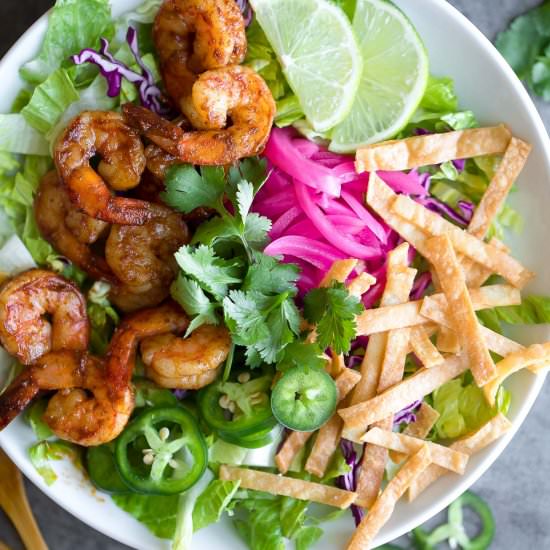 Shrimp Taco Bowls - Recipe photo by peasandcrayons
