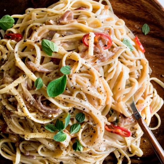Spicy Caramelized Onion Pasta - Recipe photo by The Original Dish