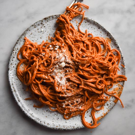 FODMAP friendly pasta alla vodka - Recipe photo by georgeats