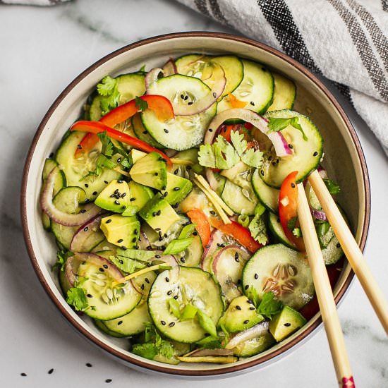 Asian Cucumber Salad - Recipe photo by Shuangys Kitchensink