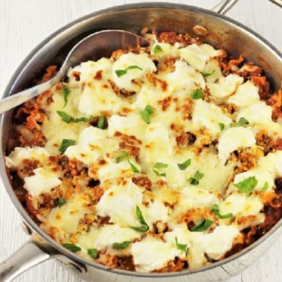 quick and easy skillet lasagna - Recipe photo by nowcookthis