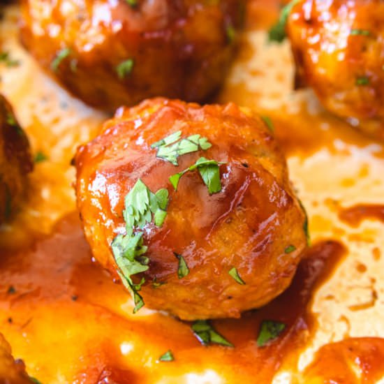 BBQ Chicken Meatballs - Recipe photo by Mealswithmaggie