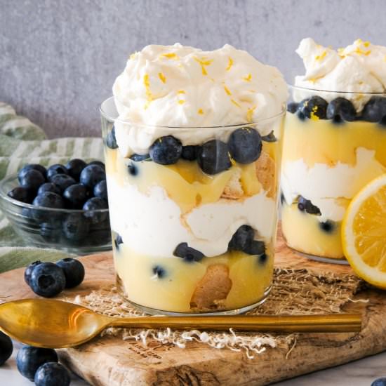 Lemon Curd & Blueberry Parfaits - Recipe photo by Everyday Gourmet with Blakely
