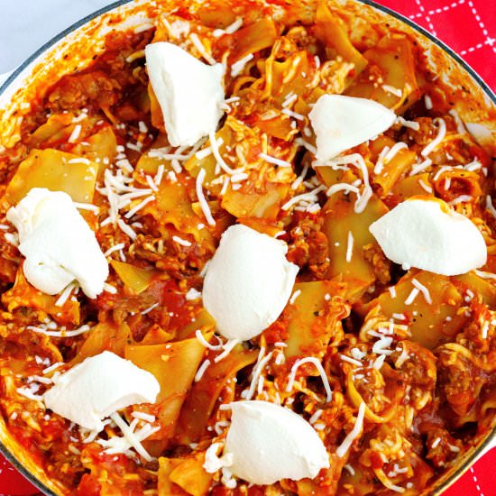 Skillet Lasagna recipe - Recipe photo by EasyBudgetRecipes