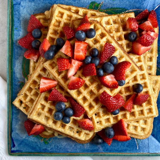 Overnight Sourdough Waffles - Recipe photo by thebrookcook.wordpress.com