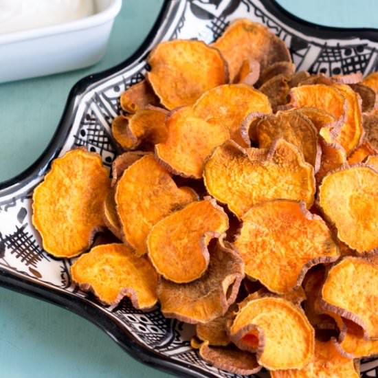 Sweet potato chips - Recipe photo by petitedecadence