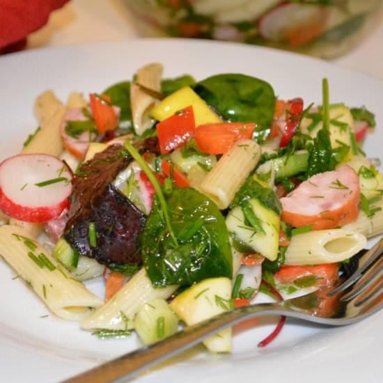 Easy Cold Pasta Salad Recipe - Recipe photo by timeaskitchen
