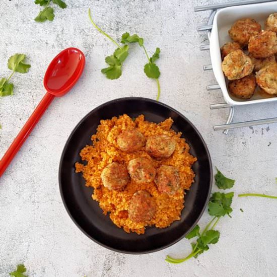 meatballs with tomato bulgur - Recipe photo by Cuisine Fiend