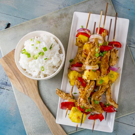 Grilled Teriyaki Chick’n Skewers - Recipe photo by dwayland