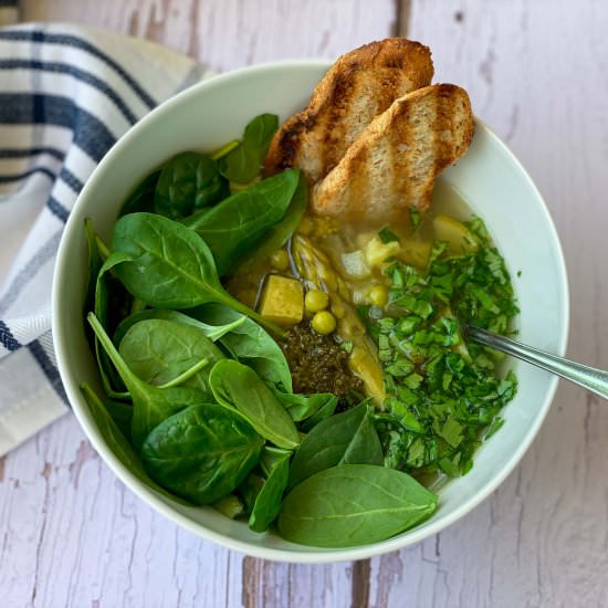 Green Detox Spring Soup - Recipe photo by Italian Kitchen Confessions