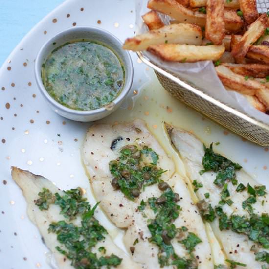 Grilled Lemon Herb Fish and Chips - Recipe photo by Nutreats