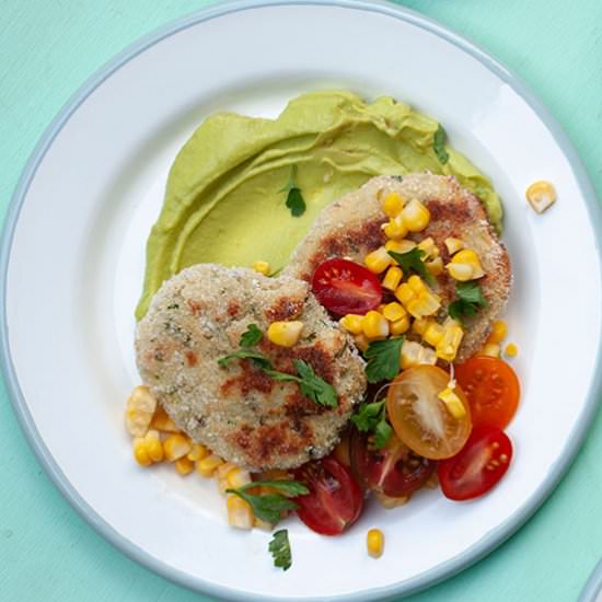 Hake Patties with Avocado Cream - Recipe photo by Nutreats