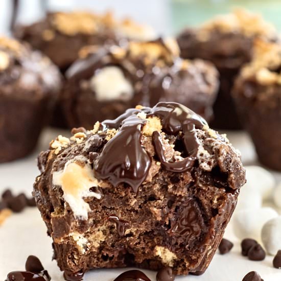 S'mores Brownie Bites - Recipe photo by plate_and_pen