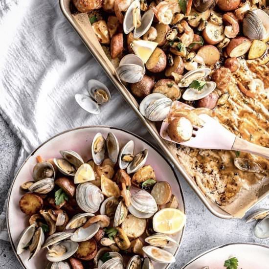 Cajun Seafood Sheet Pan Bake - Recipe photo by plate_and_pen