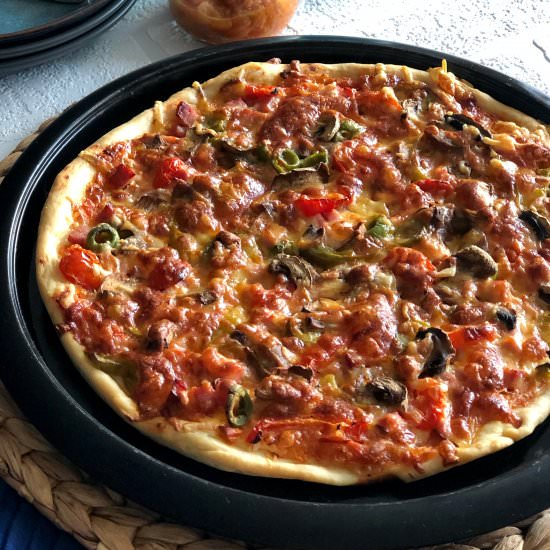 The best homemade supreme pizza - Recipe photo by Once a Foodie