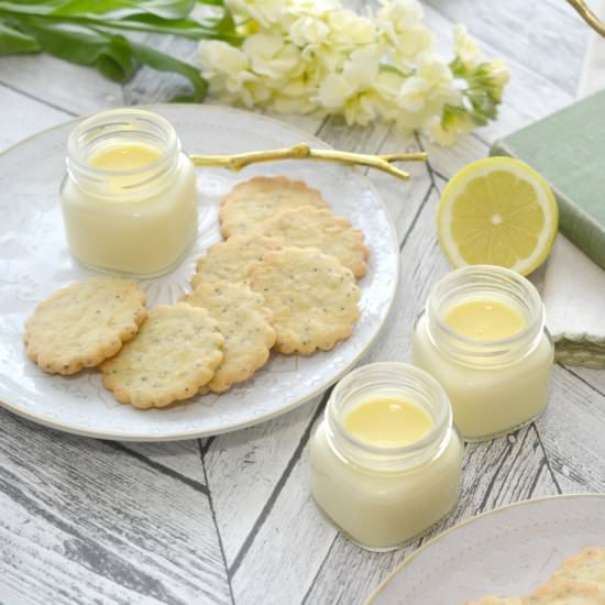 Lemon Posset with Lemon Cookies - Recipe photo by VintageFrills