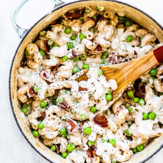 Pasta with Peas and Bacon - Recipe photo by The Endless Meal