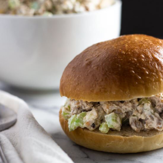 Simple Tofu "Chicken" Salad - Recipe photo by kettleandkale