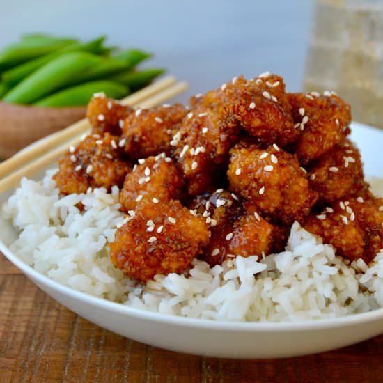 Crispy Baked Sesame Chicken - Recipe photo by justataste