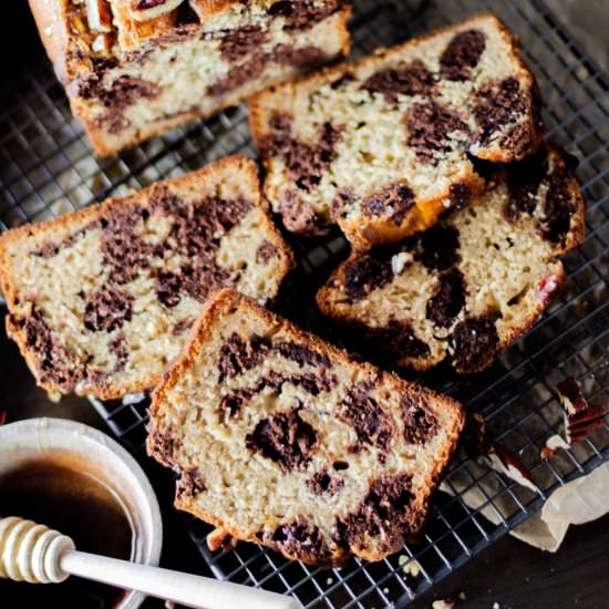 Marbled Chocolate Banana Bread - Recipe photo by jaimieeats