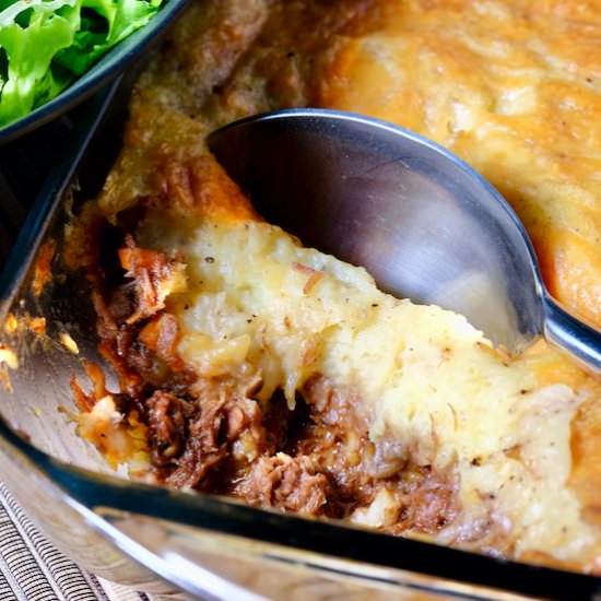 Braised lamb shank shepherd’s pie - Recipe photo by delectabilia