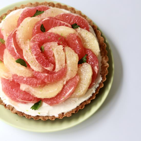 Grapefruit cheese tart - Recipe photo by wildreverie_byamanda