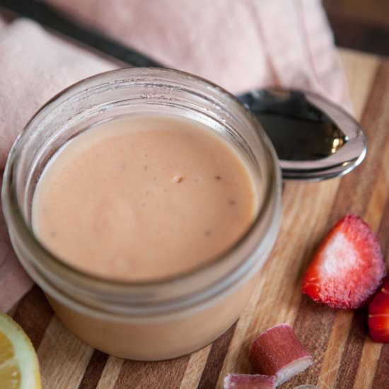 Strawberry Rhubarb Curd - Recipe photo by Knit Nat