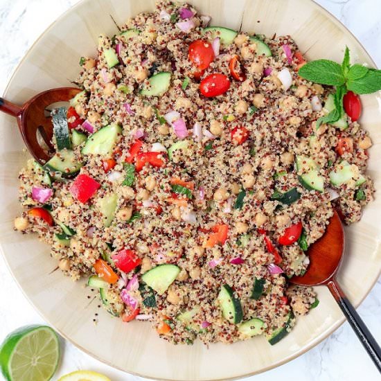 Zesty Quinoa Salad with Mint - Recipe photo by The Traveling Dietitian