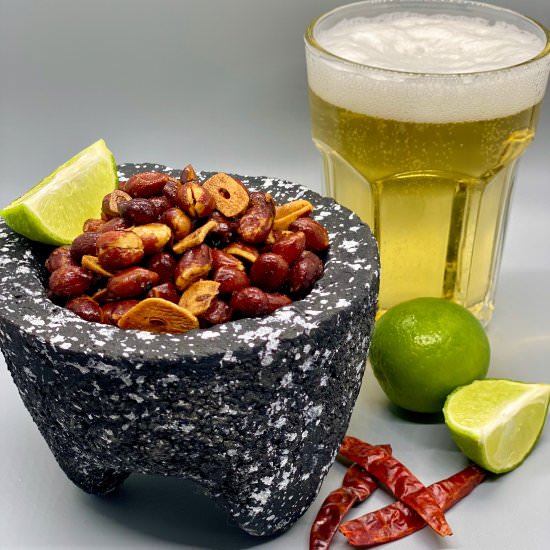 Chili Garlic Peanuts - Recipe photo by The Royally Baked