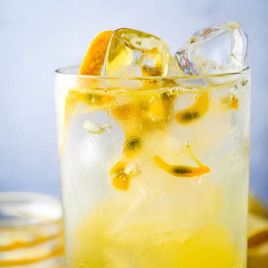 Passion Fruit Vodka Soda - Recipe photo by garlic and zest