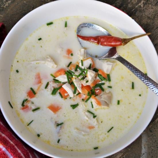 Best Creamy Chicken Soup - Recipe photo by timeaskitchen