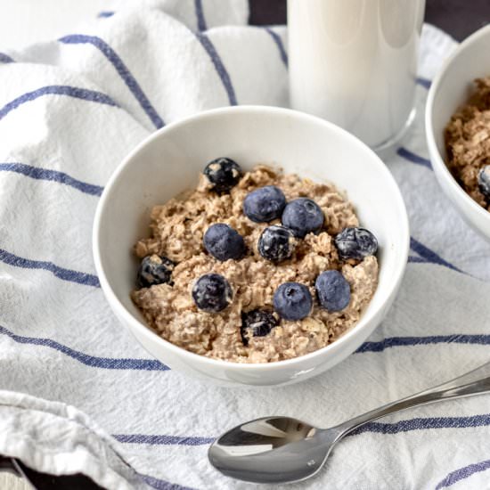 Blueberry Muffin Overnight Oats - Recipe photo by stressbaking
