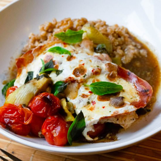 Prosciutto Mozzarella Chicken - Recipe photo by JawnsICooked