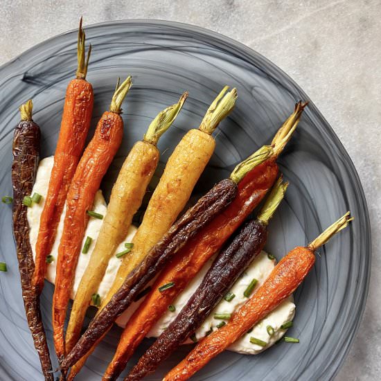 Carrots with Green Garlic Dip - Recipe photo by thirstyradish