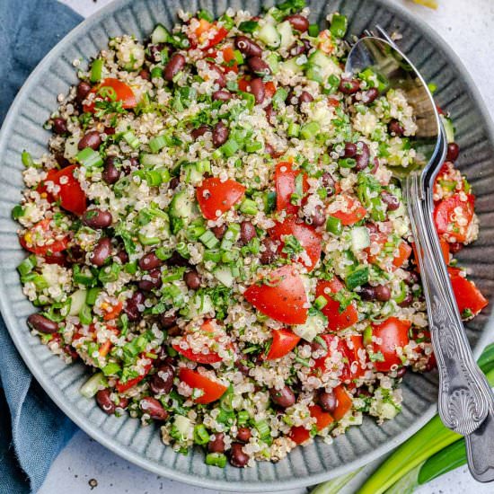 BLACK BEAN QUINOA TABBOULEH SALAD - Recipe photo by healthyfitnessmeals