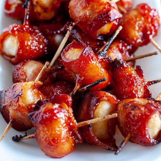 Bacon wrapped water chestnuts - Recipe photo by foodlovinfamily
