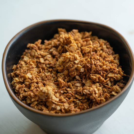 Simple Crunchy Clusters Granola - Recipe photo by Adventures of Carlienne