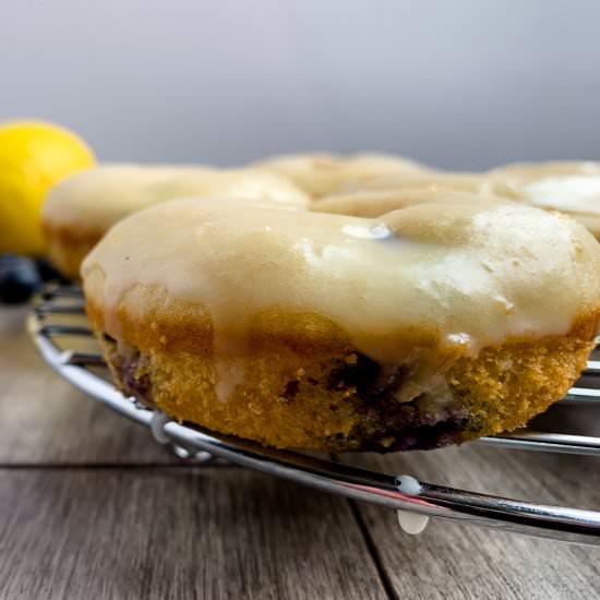 Lemon Glazed Blueberry Donuts - Recipe photo by Tidbitsbytaylor