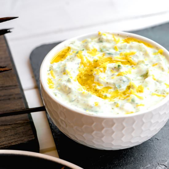 Homemade Greek Tzatziki Sauce - Recipe photo by TheDeliciousSpoon