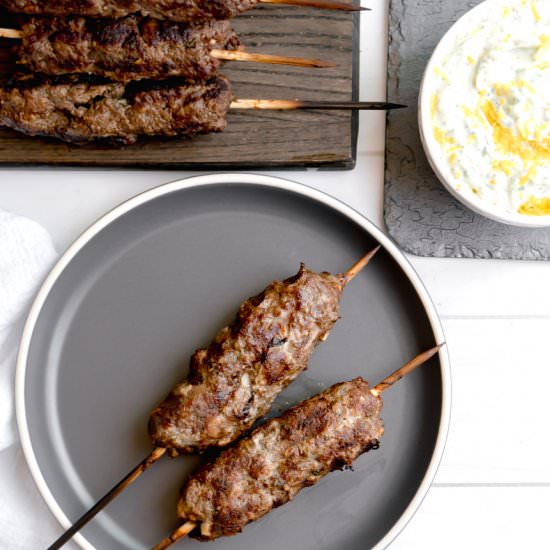 Grilled Kofta Kebabs - Recipe photo by TheDeliciousSpoon